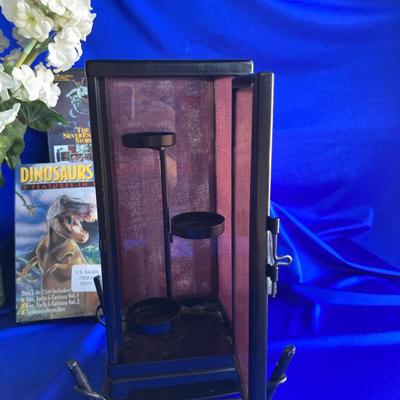 PRETTY PURPLE CANDLE LITE TEA LIGHT CANDLE HOLDER A GOOD MOVIE LIKE UP AND SOME FOLIAGE