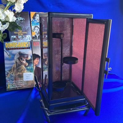 PRETTY PURPLE CANDLE LITE TEA LIGHT CANDLE HOLDER A GOOD MOVIE LIKE UP AND SOME FOLIAGE
