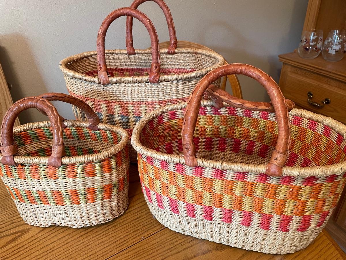 3 woven baskets | EstateSales.org