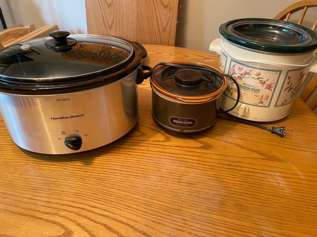3 crock pots