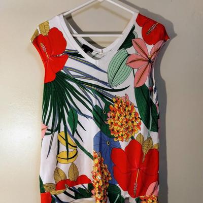TallBots White Shirt with Flowers