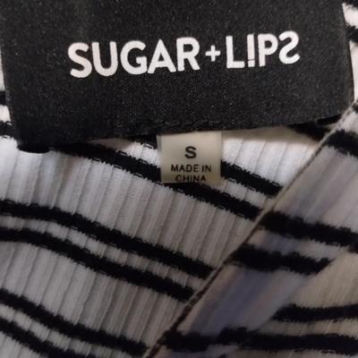 Sugar Lips Black and White Striped Dress