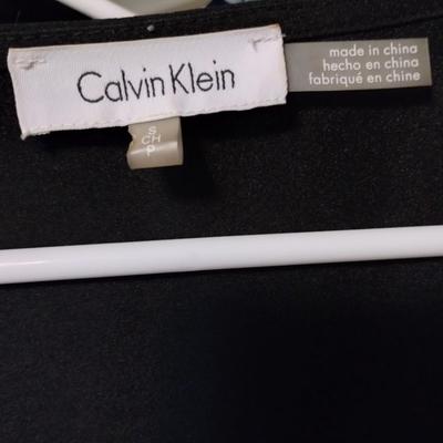 Calvin Klein White and Black Striped Dress