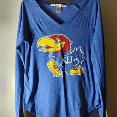 Chicka D KU Blue Long Sleeve Shirt