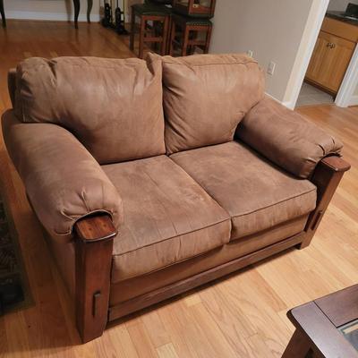 Brown Suede-Like Sofa (BLR-MK)