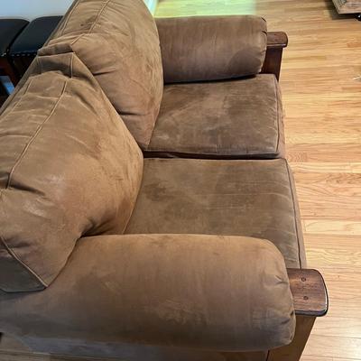 Brown Suede-Like Sofa (BLR-MK)