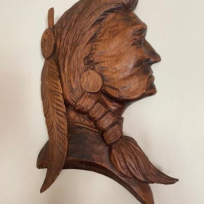17â€ Native American wood piece
