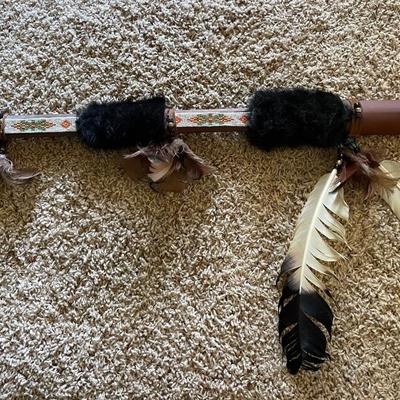 Native American peace pipe