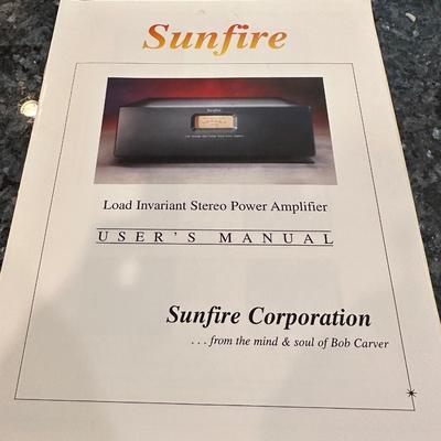 Sunfire autograph Bob Carver cinema grand 5 channel power amplifier