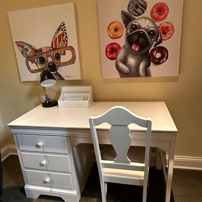 Young America white desk and chair