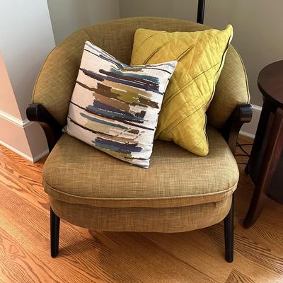 Green accent chair