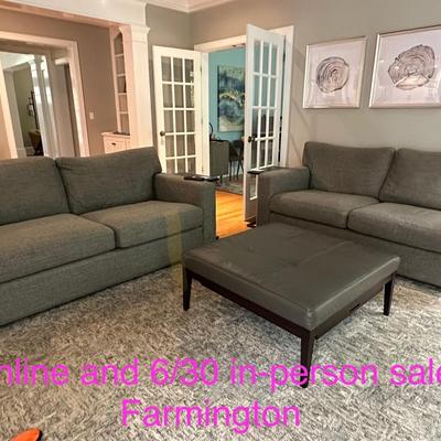 Crate and Barrel sofa (there are two being sold separately!)