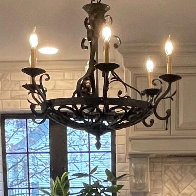 La Romantica 32 1/2" Wide Bronze 6-Light Chandelier