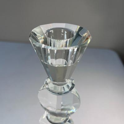FABULOUS SHANNON CRYSTAL CANDLESTICK UNIQUE DESIGN!