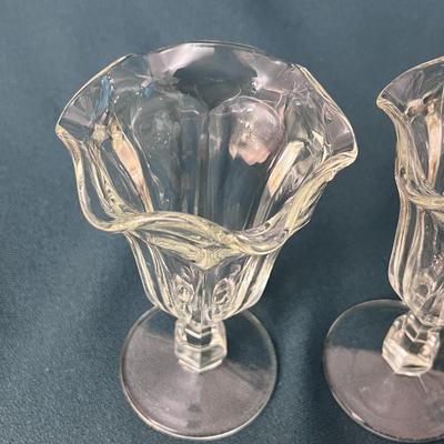 SET OF 4 STEMMED SUNDAE OR PARFAIT GLASSES 