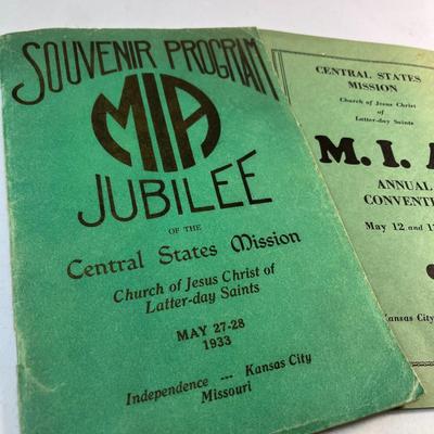1930â€™S LDS MIA CENTRAL STATES MISSION CONVENTION PAGEANT BOOKLETS
