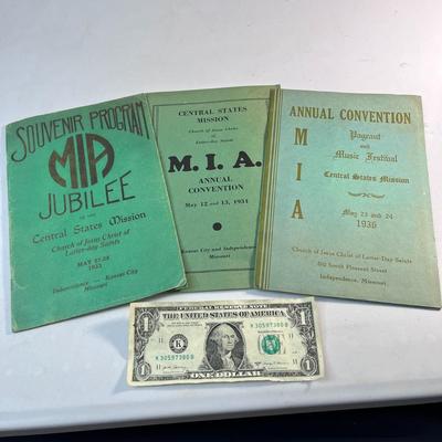 1930â€™S LDS MIA CENTRAL STATES MISSION CONVENTION PAGEANT BOOKLETS
