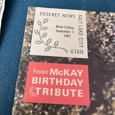 1963 LDS DESERET NEWS TRIBUTE TO DAVID O. MCKAY BIRTHDAY