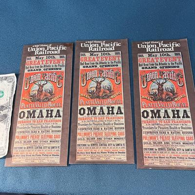 UNION PACIFIC PAMPHLETS X 3 BRIEF U.P. HISTORY