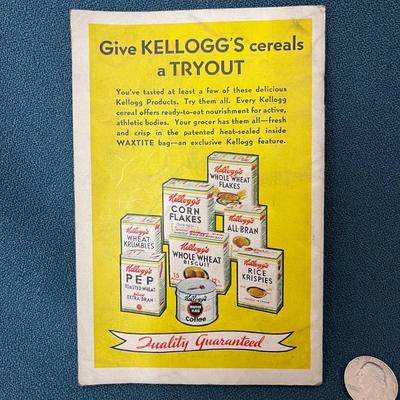 VINTAGE 1934 KELLOGG SPORTS LIBRARY BOOKLET SWIMMING DIVING