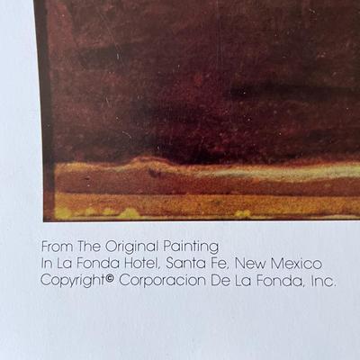 BUFFALO DANCER LARGE PRINT LA FONDA HOTEL SANTA FE N.M. POSTER