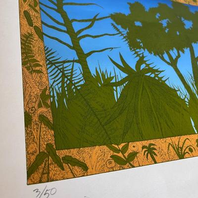 â€œJUNGLE IIâ€ ARTIST SIGNED AND NUMBERED PRINT  #3/50 1976