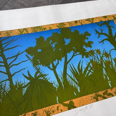 â€œJUNGLE IIâ€ ARTIST SIGNED AND NUMBERED PRINT  #3/50 1976