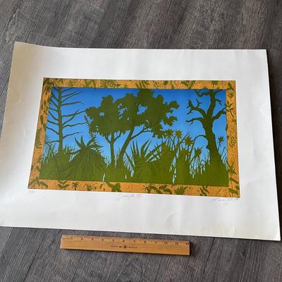 â€œJUNGLE IIâ€ ARTIST SIGNED AND NUMBERED PRINT  #3/50 1976