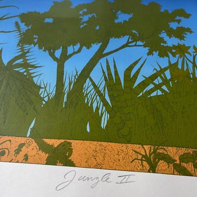 â€œJUNGLE IIâ€ ARTIST SIGNED AND NUMBERED PRINT  #3/50 1976