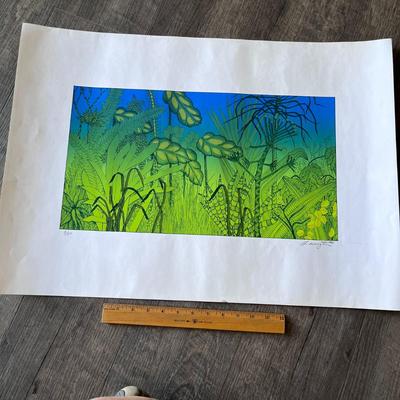 ARTIST SIGNED AND NUMBERED PRINT #5/50 DATED 1976