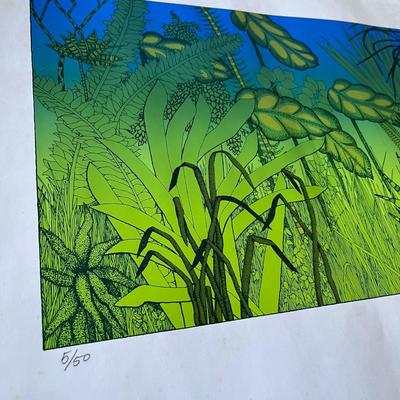 ARTIST SIGNED AND NUMBERED PRINT #5/50 DATED 1976