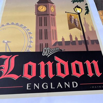 â€œGO LEARN LONDONâ€ COLORFUL GRAPHIC DESIGN POSTER PRINT
