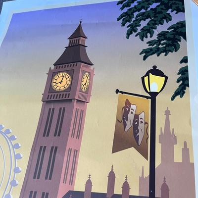 â€œGO LEARN LONDONâ€ COLORFUL GRAPHIC DESIGN POSTER PRINT