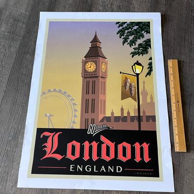 â€œGO LEARN LONDONâ€ COLORFUL GRAPHIC DESIGN POSTER PRINT