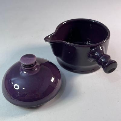 LIDDED PURPLE SERVING/CREAMER/SINGLE SERVE TEAPOT?