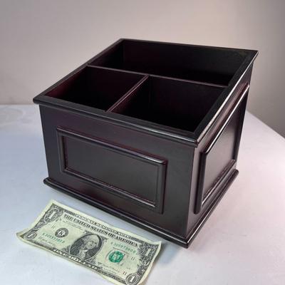 HANDSOME MAHOGANY FINISH DESK ORGANIZER LAZY SUSAN BASE