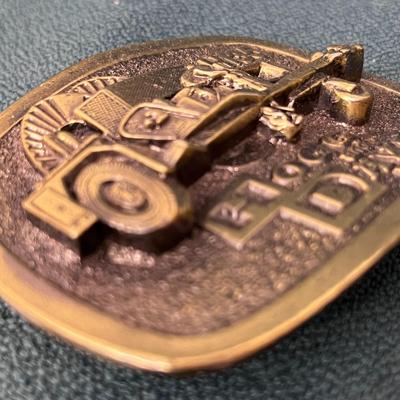 SOLID BRASS HOGG & DAVIS 3D BELT BUCKLE