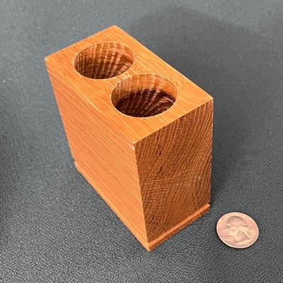 LASER ENGRAVED DESK TOP PENCIL HOLDER BUTTERFLY ON FLOWER