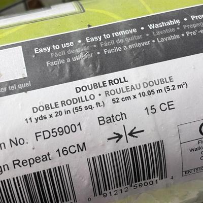 MATCHING TEXTURED WALL PAPER PAINTABLE 5 DOUBLE ROLLS