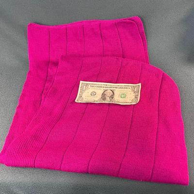 MAGENTA KNIT HOODED WINTER SCARF