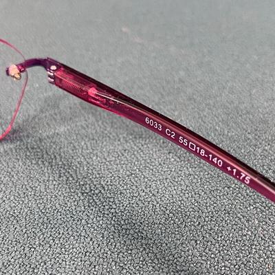 PINK AND PURPLE READER GLASSES +1.75 STRENGTH