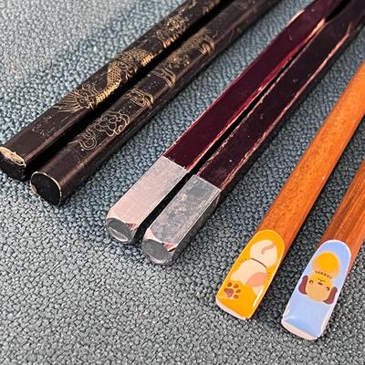 3 PAIR 3 SINGLES CHOPSTICKS