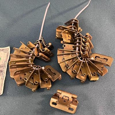 30 CT. BRASS COLORED CUPBOARD HINGES 