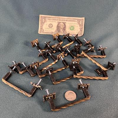 13 NEW FROM PACKAGING MATCHING AGED METAL LOOK CUPBOARD DRAWER HANDLES