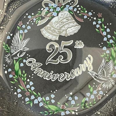 Vintage 25th Anniversary Plate