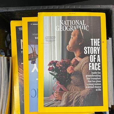 Large Crate of Vintage National Geographic Magazines