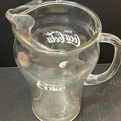 Vintage Coke Pitcher and Glass