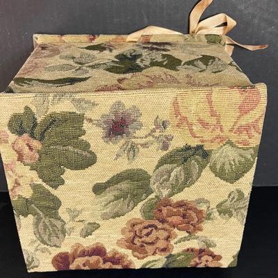 Vintage Embroidered Card Box for Storage