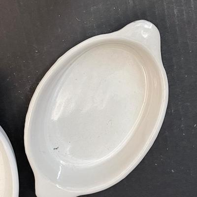 Set of Three Small One Serving Casserole Dishes