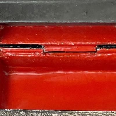 Vintage Hand Painted Lacquer Khokloma Wood Trinket Box